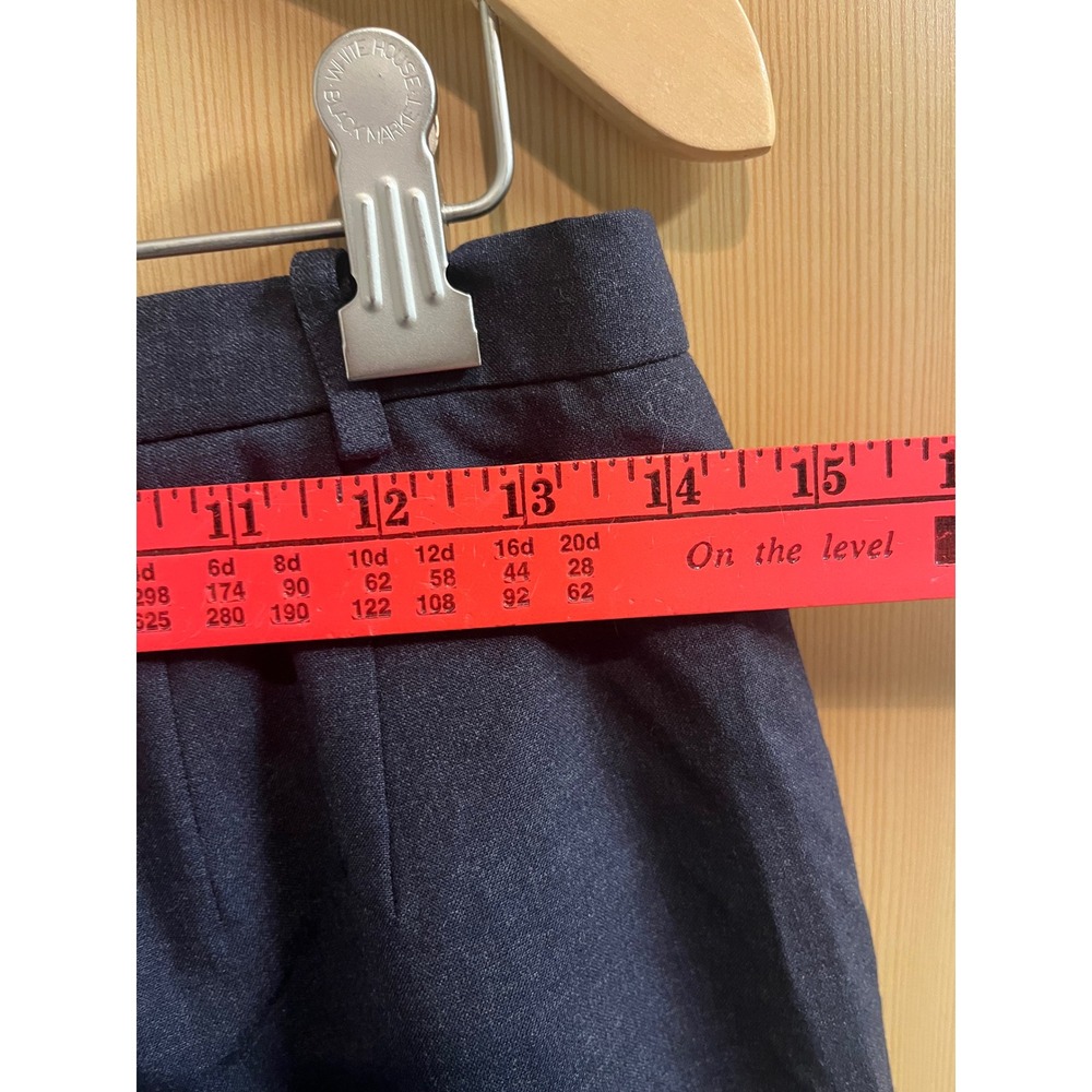 Caslon Pleated Wool Blend Trousers Womens 8 Dark Grey High Rise Straight Leg - Picture 4 of 10